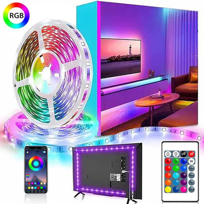 RGB LED Strip Lights - 3M/9.84ft, Music Sync, App Control, USB Powered for Gaming Setup - Titan Core