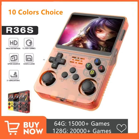 R36S Retro Handheld Video Game Console - 64GB - 128G - Titan Core